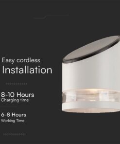 Επιτοίχιο Φωτιστικό LED 1W 3000K Ηλιακό IP54 Λευκού Χρώματος V-TAC – 10395