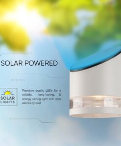 Επιτοίχιο Φωτιστικό LED 1W 3000K Ηλιακό IP54 Λευκού Χρώματος V-TAC – 10395