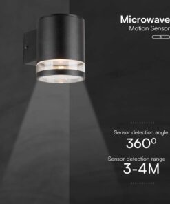 Επιτοίχιο Φωτιστικό LED 1W 3000K Ηλιακό με Αισθητήρα Κίνησης IP54 Μαύρου Χρώματος V-TAC – 10399