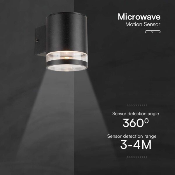 Επιτοίχιο Φωτιστικό LED 1W 3000K Ηλιακό με Αισθητήρα Κίνησης IP54 Μαύρου Χρώματος V-TAC – 10399