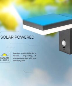 Επιτοίχιο Φωτιστικό LED 2W 3000K Ηλιακό με Ανιχνευτή Κίνησης IP54 Μαύρου Χρώματος V-TAC – 10402