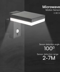Επιτοίχιο Φωτιστικό LED 2W 3000K Ηλιακό με Ανιχνευτή Κίνησης IP54 Μαύρου Χρώματος V-TAC – 10402