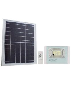 LED Ηλιακός Προβολέας 12W Λευκός V-TAC IP65 550lm Ψυχρό Λευκό 6400K – 10405