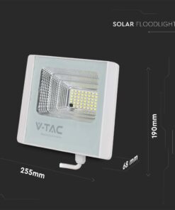 LED Ηλιακός Προβολέας 20W Λευκός V-TAC IP65 1650lm Φυσικό Λευκό 4000K – 10408