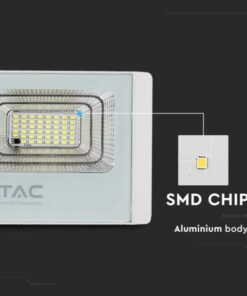 LED Ηλιακός Προβολέας 20W Λευκός V-TAC IP65 1650lm Φυσικό Λευκό 4000K – 10408