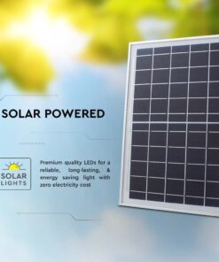 LED Ηλιακός Προβολέας 20W Λευκός V-TAC IP65 1650lm Φυσικό Λευκό 4000K – 10408