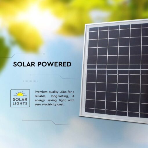 V‑TAC 10415 Ηλιακός Προβολέας LED 50W 4000K 4200lm 50000mAh 50W Panel Τηλεχειριστήριο Λευκό IP65