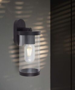 Επιτοίχιο φωτιστικό κήπου E27 IP44 με μαύρο σώμα V-TAC – 10417