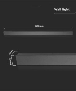 Απλίκα Τοίχου LED 16W 3000K Μαύρου Χρώματος IP65 V-TAC – 10431