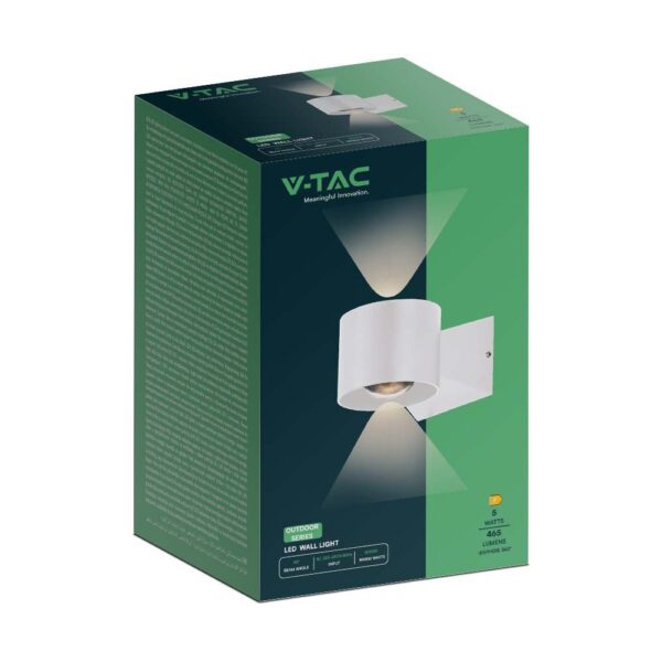 Απλίκα Up-Down LED 5W 3000K IP65 Λευκού Χρώματος V-TAC – 10443