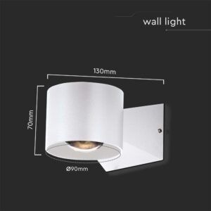 Απλίκα Up-Down LED 5W 3000K IP65 Λευκού Χρώματος V-TAC – 10443