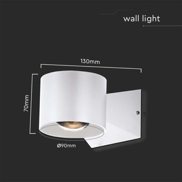 Απλίκα Up-Down LED 5W 3000K IP65 Λευκού Χρώματος V-TAC – 10443