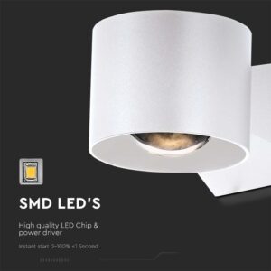 Απλίκα Up-Down LED 5W 3000K IP65 Λευκού Χρώματος V-TAC – 10443
