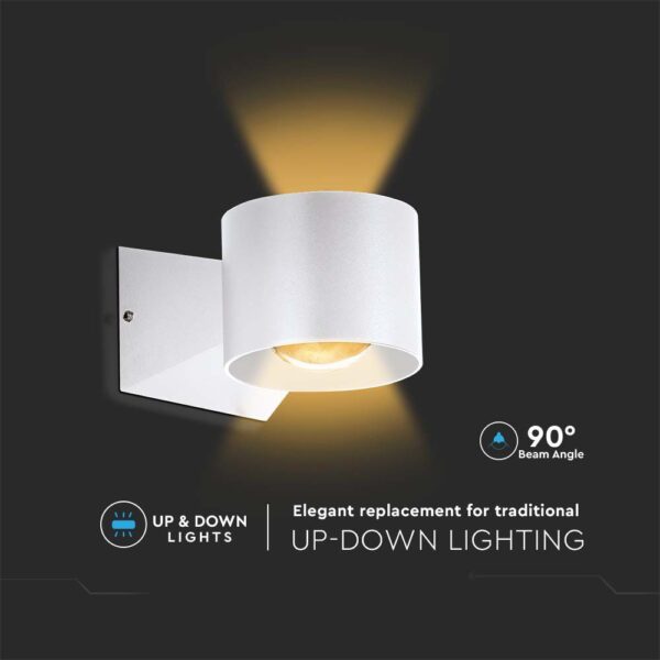 Απλίκα Up-Down LED 5W 3000K IP65 Λευκού Χρώματος V-TAC – 10443