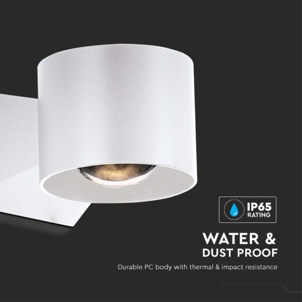 Απλίκα Up-Down LED 5W 3000K IP65 Λευκού Χρώματος V-TAC – 10443