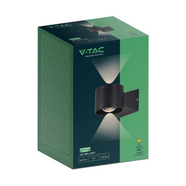 Απλίκα Up-Down LED 5W 3000K Μαύρου Χρώματος IP65 V-TAC – 10445