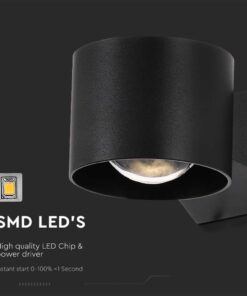 Απλίκα Up-Down LED 5W 3000K Μαύρου Χρώματος IP65 V-TAC – 10445