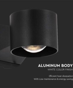 Απλίκα Up-Down LED 5W 3000K Μαύρου Χρώματος IP65 V-TAC – 10445