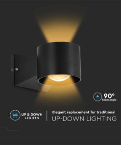 Απλίκα Up-Down LED 5W 3000K Μαύρου Χρώματος IP65 V-TAC – 10445