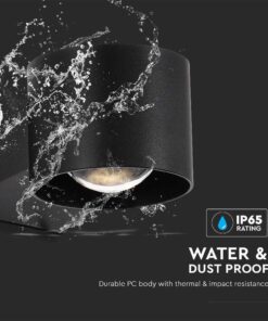 Απλίκα Up-Down LED 5W 3000K Μαύρου Χρώματος IP65 V-TAC – 10445