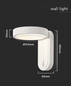 Επιτοίχιο φωτιστικό κομοδίνου LED 3W 3000K Μαύρου Χρώματος IP65 Περιστρεφόμενο V-TAC – 10447