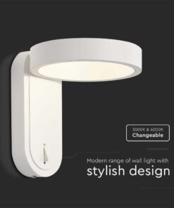 Επιτοίχιο φωτιστικό κομοδίνου LED 3W 3000K Μαύρου Χρώματος IP65 Περιστρεφόμενο V-TAC – 10447