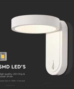Επιτοίχιο φωτιστικό κομοδίνου LED 3W 3000K Μαύρου Χρώματος IP65 Περιστρεφόμενο V-TAC – 10447