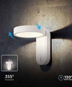 Επιτοίχιο φωτιστικό κομοδίνου LED 3W 3000K Μαύρου Χρώματος IP65 Περιστρεφόμενο V-TAC – 10447