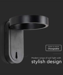 Επιτοίχιο φωτιστικό κομοδίνου LED 3W 3000K Μαύρου Χρώματος Περιστρεφόμενο V-TAC – 10448