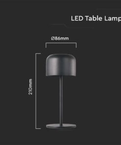 Επιτραπέζιο Φωτιστικό γραφείου LED 1.5W επαναφορτιζόμενο Μαύρου Χρώματος dimmable IP54 V-TAC V-TAC – 10450