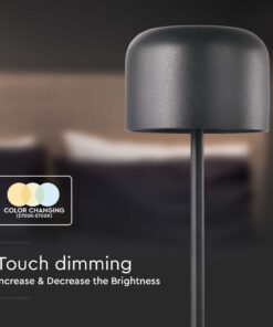 Επιτραπέζιο Φωτιστικό γραφείου LED 1.5W επαναφορτιζόμενο Μαύρου Χρώματος dimmable IP54 V-TAC V-TAC – 10450