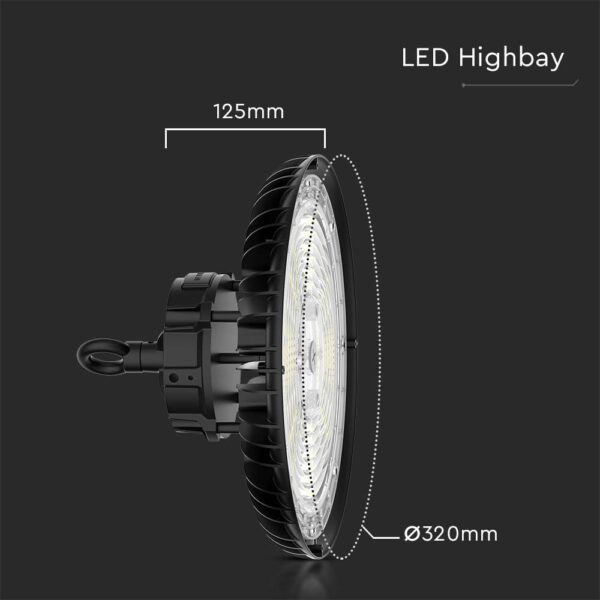 LED καμπάνα UFO SMD 200W 3 σε 1 με τροφοδοτικό Lifud 160lm/W V-TAC – 10467