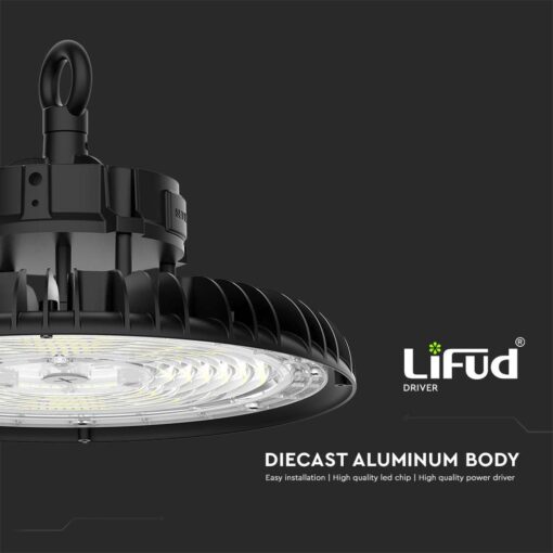 LED καμπάνα UFO SMD 200W 3 σε 1 με τροφοδοτικό Lifud 160lm/W V-TAC – 10467