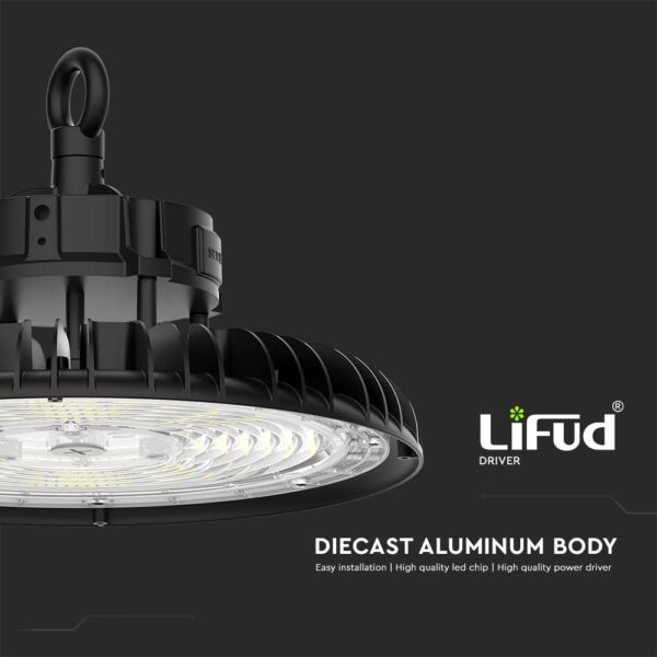 LED καμπάνα UFO SMD 200W 3 σε 1 με τροφοδοτικό Lifud 160lm/W V-TAC – 10467