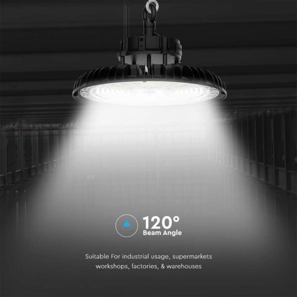 LED καμπάνα UFO SMD 200W 3 σε 1 με τροφοδοτικό Lifud 160lm/W V-TAC – 10467