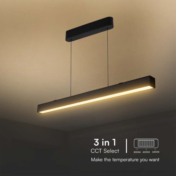 Κρεμαστό φωτιστικό Samsung LED 40W 3 σε 1 CCT Μαύρου Χρώματος V-TAC – 10468