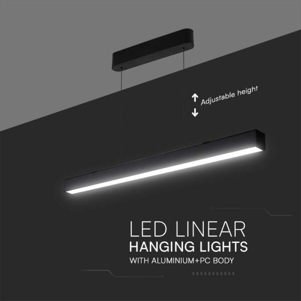Κρεμαστό φωτιστικό Samsung LED 40W 3 σε 1 CCT Μαύρου Χρώματος V-TAC – 10468