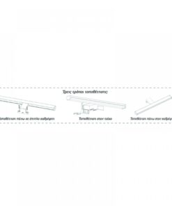 InLight Επιτοίχιο φωτιστικό από πλαστικό σε μαύρη απόχρωση (1047-Α)