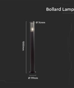 Φωτιστικό κολωνάκι Κήπου 1xE27 Μαύρου Χρώματος IP44 V-TAC – 10472