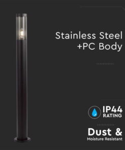 Φωτιστικό κολωνάκι Κήπου 1xE27 Μαύρου Χρώματος IP44 V-TAC – 10472