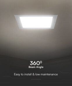 3W LED Panel V-TAC SAMSUNG Chip Χωνευτό Τετράγωνο 9x9cm 330lm 3000K V-TAC – 104771