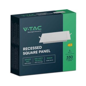 Panel Backlit χωνευτό LED 24W 3000K Λευκού Χρώματος  V-TAC – 10489