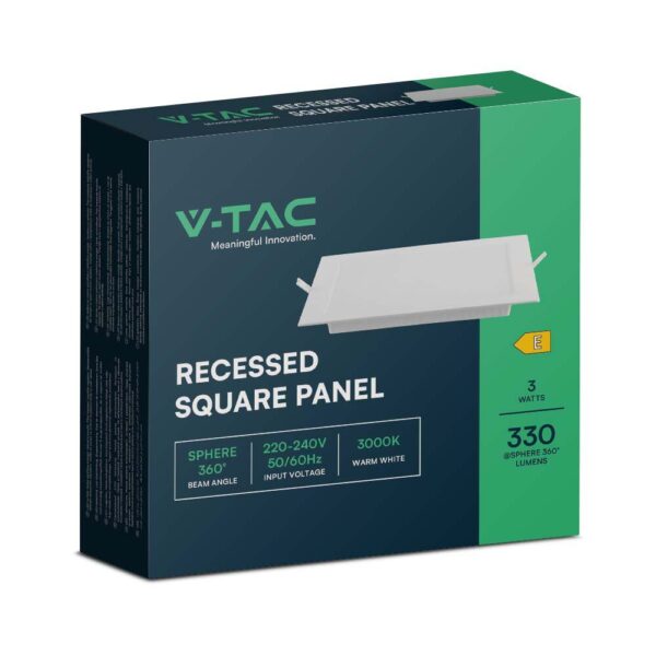 Panel Backlit χωνευτό LED 24W 3000K Λευκού Χρώματος  V-TAC – 10489