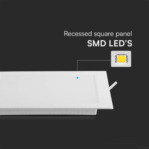 Panel Backlit χωνευτό LED 24W 3000K Λευκού Χρώματος  V-TAC – 10489