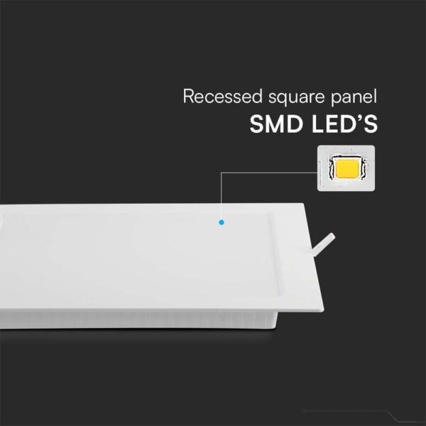 Panel Backlit χωνευτό LED 24W 3000K Λευκού Χρώματος  V-TAC – 10489