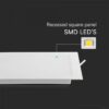 12W LED SAMSUNG Chip Panel Τετράγωνο 17x17cm Χωνευτό 1200lm 3000K VTAC – 104831