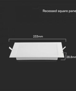 18W LED SAMSUNG Chip Panel Τετράγωνο Χωνευτό 1850lm 3000K VTAC – 104861