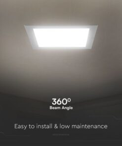 18W LED SAMSUNG Chip Panel Τετράγωνο Χωνευτό 1850lm 3000K VTAC – 104861