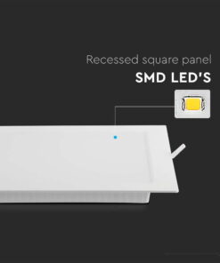 Panel Backlit Χωνευτό LED 18W 6500K Λευκού Χρώματος V-TAC – 10488