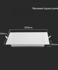 24W LED SAMSUNG Chip Panel Τετράγωνο 30x30cm Χωνευτό 2500lm Θερμό 3000K VTAC – 104891